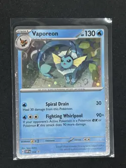 Pokemon TCG Vaporeon SVP168 Cosmos Holo Promo Pokemon Scarlet & Violet NM - Image 1