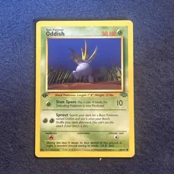 Pokemon TCG WoTC Oddish 58/64 Jungle First Edition Lightly Played LP+ - Image 3