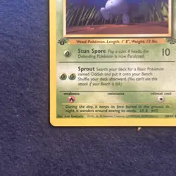 Pokemon TCG WoTC Oddish 58/64 Jungle First Edition Lightly Played LP+ - Image 4