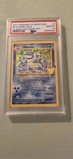 Pokemon PSA 10 GEM MINT Celebrations Blastoise 2/102 Classic Collection Holo - Image 1