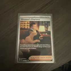 Pokemon TCG Giovanni's Charisma Full Art Holo Card 204/165 Scarlet & Violet 151 - Image 1