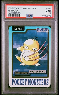 Pokemon PSA 9 Psyduck 054 - 1997 Carddass Japanese Mint Sugimori Card - Image 1