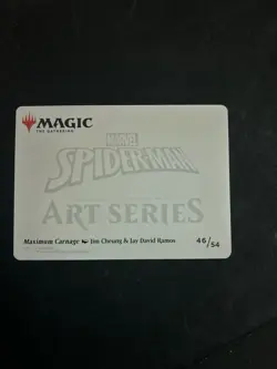 Maximum Carnage Art Card Art Series: Marvel's Spider-Man 46/54 Stamped - NM - Image 2