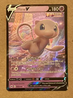 Pokemon TCG Full Art V Mew & Eeveelutions Sword & Shield Era 4 Card Mixed Lot - Image 2