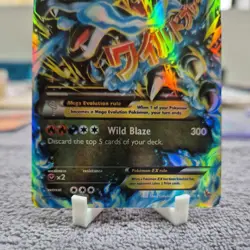 Pokemon MEGA Charizard EX 69/106 Wild Blaze Holographic Card RARE - Image 3