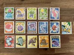 Pokemon Topps Merlin 1999 Sticker Bundle x 16 Vintage Pokemon Stickers - Image 1