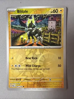 Pokemon TCG * Paradox Rift * 62/182 Blitzle REVERSE HOLO Common * FRESH PK - Image 1