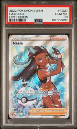 Pokemon Nessa TG27/TG30 PSA 10 Gem Mint SWSH Lost Origin Trainer Gallery FA 2022 - Image 1