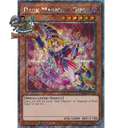 Yugioh! 1x Dark Magician Girl RA03-EN123 Platinum Secret Rare 1st Ed NM - Image 1