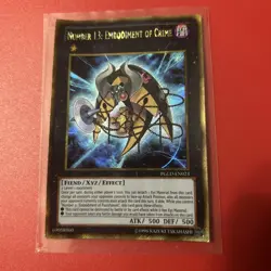 Number 13: Embodiment Of Crime! PGLD-EN023 Gold Secret Rare! LP! - Image 1