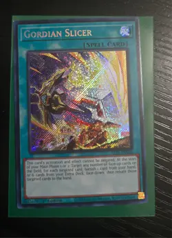 Yu-Gi-Oh! Alliance Insight Gordian Slicer ALIN-EN066 Secret Rare 1st Edition - Image 1