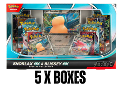 5X Pokemon Trading Card Game Snorlax ex + Blissey ex Special Collection Box Q - Image 1