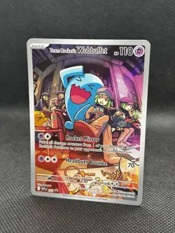 Team Rocket's Wobbuffet 203 Sv: Scarlet & Violet Promo Cards Holo NM - Image 2