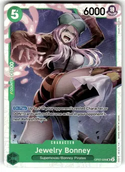 Jewelry Bonney OP07-026 Reprint SR ONE PIECE Tcg Card Game NM GREEN - Image 1