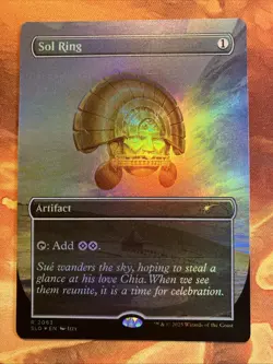 MTG Rainbow Foil Borderless Sol Ring Secret Lair: Nuestra Magia Rare NM!! - Image 1