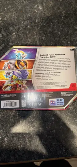 Pokemon TCG: Paradox Destinies Gouging Fire ex Tin / New - Image 4