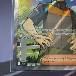 Pokemon TCG Brock's Scouting 179/159 Journey Together Trainer Supporter Full Art - Image 5