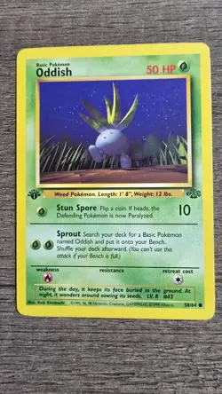 Oddish 58/64 1st Edition Jungle Set Common Pokemon TCG Vintage - Image 1