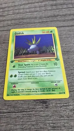 Oddish 58/64 1st Edition Jungle Set Common Pokemon TCG Vintage - Image 3