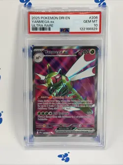 2025 POKEMON DRI EN-DESTINED RIVALS ULTRA RARE #206 YANMEGA EX PSA 10 - Image 2