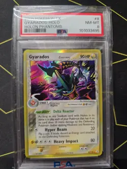 Pokemon Gyarados EX Holon Phantoms Holo Rare #8 PSA 8 - Image 1