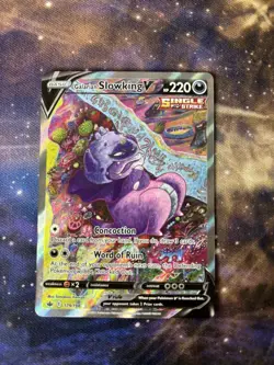 Galarian Slowking V Alternate Full Art 179/1 SWSH Chilling Reign DMG Pokemon - Image 1
