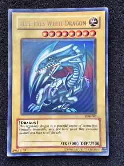 Z MP-LP YUGIOH BLUE EYES WHITE DRAGON Ultra Rare Holo SDK-001 - Image 1