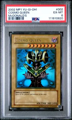 YUGIOH COSMO QUEEN McDonald's Promo Ultra Rare MP1-002 PSA 6 EX-MT - Image 1