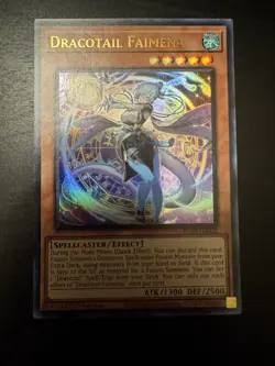 Yugioh! Dracotail Faimena JUSH-EN002 Justice Hunters 1st Edition - Image 1