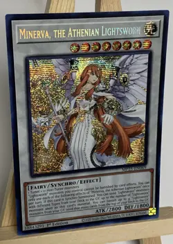 Yu-Gi-Oh Minerva, the Athenian Lightsworn Prismatic Secret Rare 1st Edition MP25 - Image 3