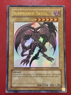 Yu-Gi-Oh! - Summoned Skull - YAP1-EN003 - DMG/HP - FOIL - TCG - VINTAGE - Image 1