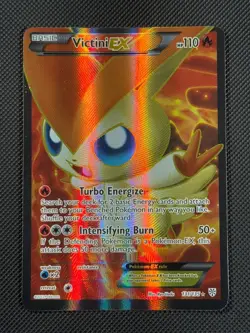 Victini EX 131/135 FULL ART Pokemon Card Plasma Storm Holo Ultra Rare - Image 1