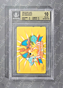 Pokemon BGS 10 3Rd Anniversary Pokemon Center Phone Card 1999 Japanese - Image 3