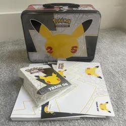 Pokemon 25th celebration TCG Card Tin - Lunch Box Tin + accessories - Image 1