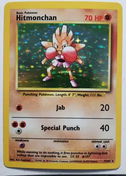 HOLO Hitmonchan 7/102 - VLP - 1999 Base Pokemon Card - $2 Flat Shipping - Image 1