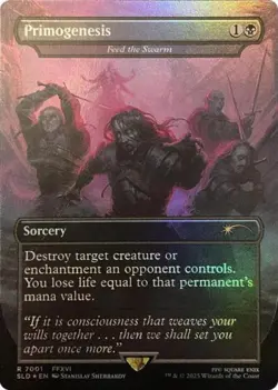 MTG - Primogenesis - Feed the Swarm (Rainbow Foil) - - Light Play - Foil - Image 1