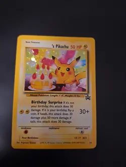 ______'s Pikachu 24/53 Holo Wotc Black Star Promo Birthday Pokemon TCG LP - Image 1