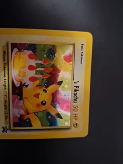 ______'s Pikachu 24/53 Holo Wotc Black Star Promo Birthday Pokemon TCG LP - Image 2