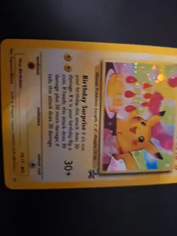 ______'s Pikachu 24/53 Holo Wotc Black Star Promo Birthday Pokemon TCG LP - Image 5