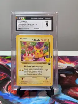POKEMON CGC 9 BIRTHDAY PIKACHU 24 PROMO CELEBRATIONS CLASSIC COLLECTION - Image 1
