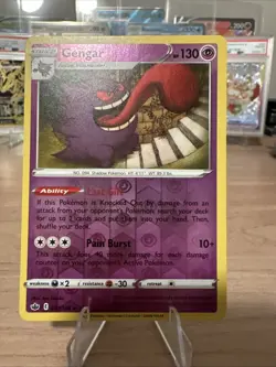 Pokemon Gengar 057/198 Reverse Holo Chilling Reign NM Condition - Image 1