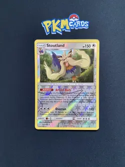 Pokemon TCG Stoutland Cosmic Eclipse 176/236 Reverse Holo Rare LP. - Image 1
