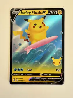 Pikachu V 008/025 SWSH Celebrations Holo Ultra Rare Pokemon TCG Card NM/M - Image 1