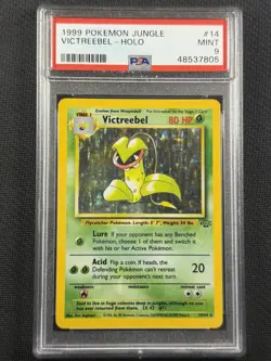 Pokemon Cards PSA 9 Mint Victreebel Holo Jungle 1999 WotC Ultra Rare 14/64 - Image 1
