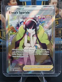 Pokemon TCG Elesa's Sparkle Full Art Holofoil Card 147/159 Crown Zenith - Image 1