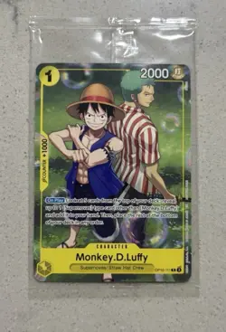 One Piece CCG Monkey.D.Luffy OP10-111 Rare Promo Card Factory Sealed Mint - Image 1