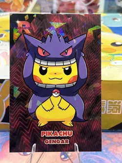 Pikachu Poncho Gengar - Cracked Ice Holo - Team Rocket Card Database - Pokemon - Image 1