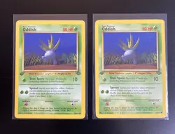 1999 1st Edition Oddish Lot Of 2 Jungle Set 58/64 Pokemon Cards - Image 1
