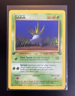 1999 1st Edition Oddish Lot Of 2 Jungle Set 58/64 Pokemon Cards - Image 3