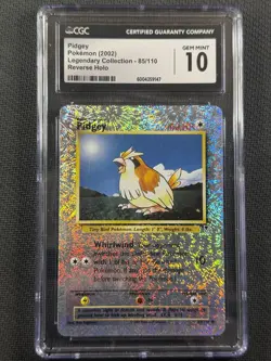Pokemon Cards CGC 10 Gem Mint Pidgey Legendary Collection Rev Holo 2002 85/110 - Image 1